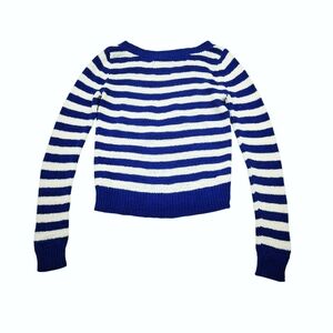 Striped Blue and White Women's Sweater
